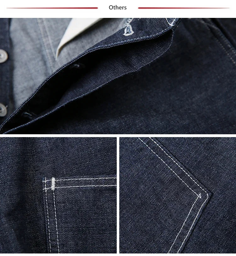 KOOPER™ Bronson CCC P40 Selvedge Denim Dungarees – Military Utility Loose Fit Jeans