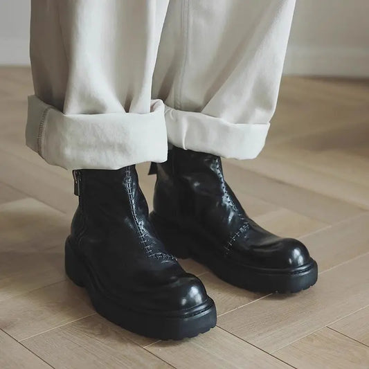 KOOPER™ High-Top Chelsea Boots – Height Boost + Retro British Vibe