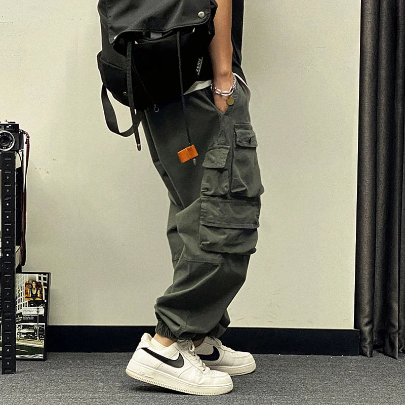 KOOPER™ American Workwear Cargo Pants – Loose Harajuku Style with Multi-Pockets