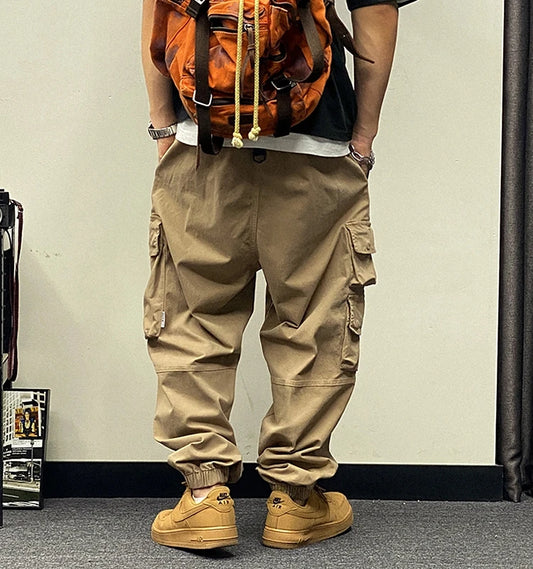 KOOPER™ American Workwear Cargo Pants – Loose Harajuku Style with Multi-Pockets