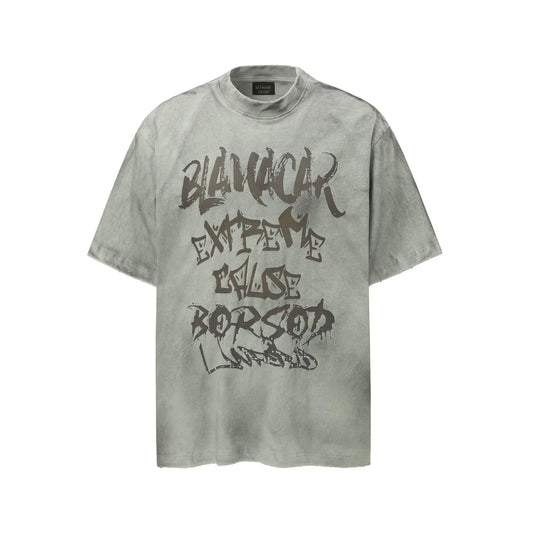 KOOPER™ High Street Letter Print Tee – Washed Vintage Summer 2025