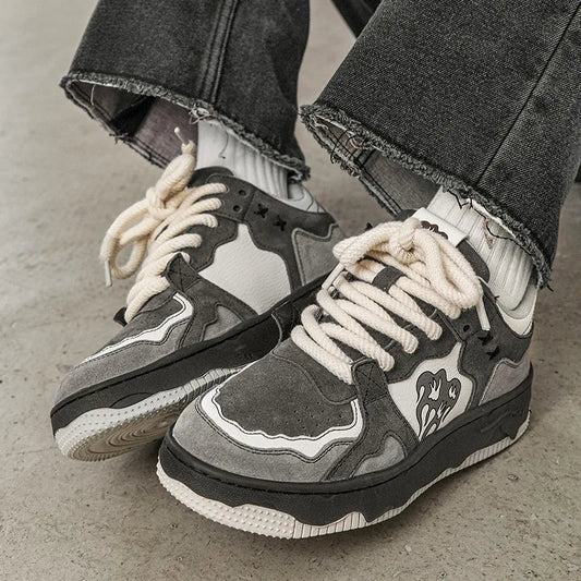KOOPER™ Y2K Chunky Platform Sneakers – Women Korean Vintage Sports Shoes