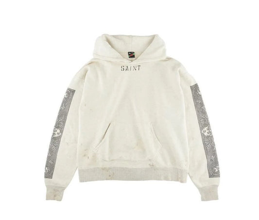KOOPER™ Saint of Michael Vintage Hoodie – Worn-Out High Street Cotton Pullover