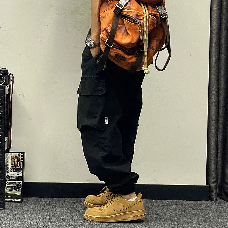 KOOPER™ American Workwear Cargo Pants – Loose Harajuku Style with Multi-Pockets