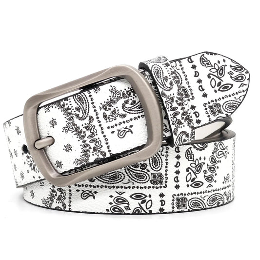 KOOPER™ Retro Floral Print Belt – Unisex Artistic Customizable Waist Accessory
